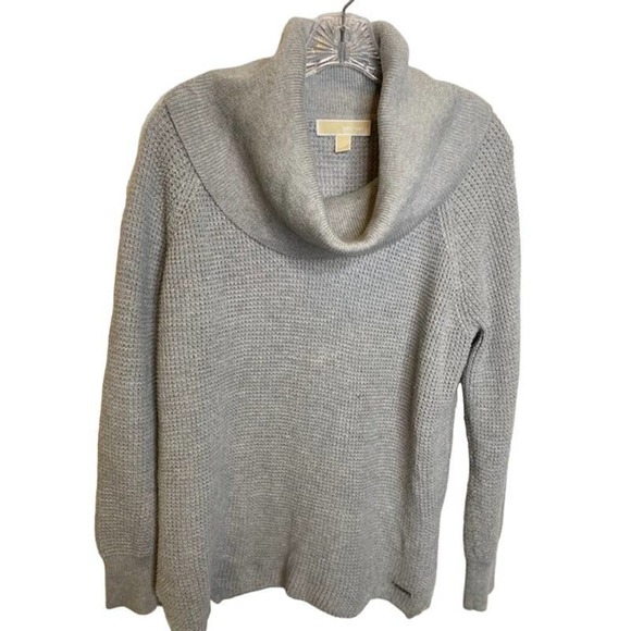 Michael Michael Kors women's sweater, chunky waffle knit, Gray size L - Picture 1 of 7